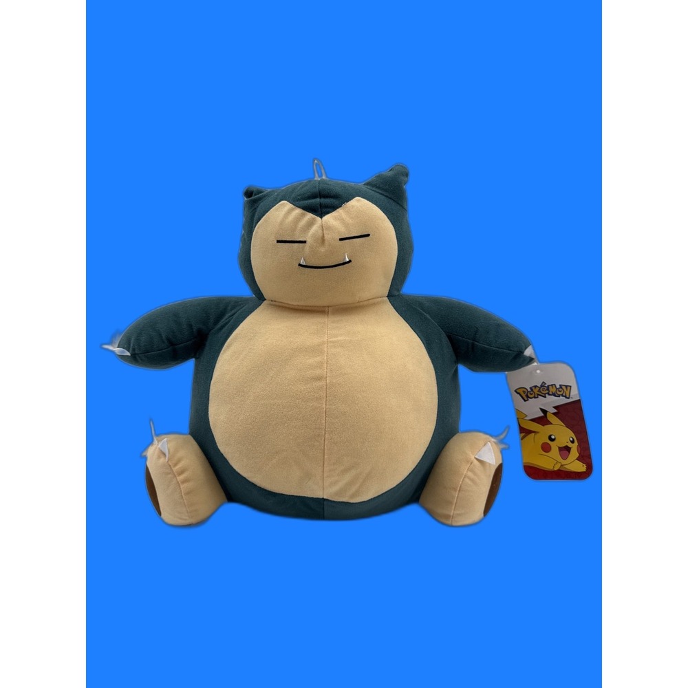Toy‎ Factory Snorlax Plush 12" Green/Beige Polyester Stuffed Anime Pokemon Soft